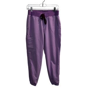 Figs Yola Jogger‎ Pants Womens Small Purple Technical Collection Scrubs Pockets